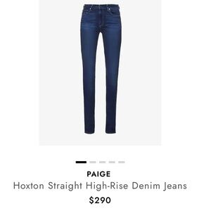 Paige High Rise Hoxton Straight Jeans 32